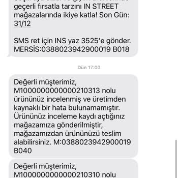 In Street İade Değişim Garanti