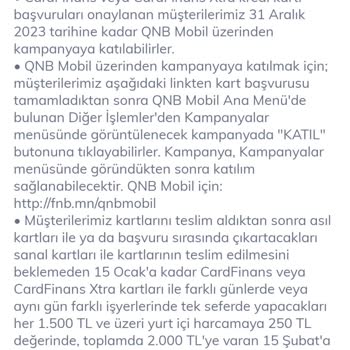 QNB Finansbank'tan Kazandığım Puanlarım Yüklenmiyor.