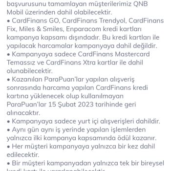 QNB Finansbank'tan Kazandığım Puanlarım Yüklenmiyor.