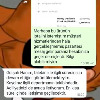 Derimod İnternetten İptal Edilen Siparişin İadesinde Yaşanan Sorunlar