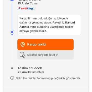 Sürat Kargo Pişmanlığı Kargo Adrese Teslimat Yapmıyor