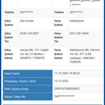 Sürat Kargo Kargomu Getirmiyor Ve Telefonlara Yanıt Verilmiyor.