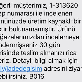 Skechers Uygulaması İade Almıyor