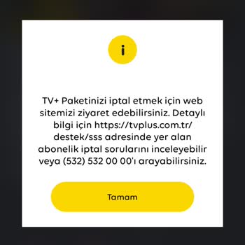 Turkcell TV+ Premium Plus Aldım İptal Edemiyorum