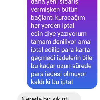 Mangolino İptal Edilen Ürünün Para İadesi Yapılmadı
