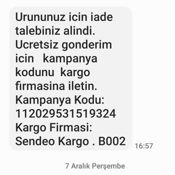 Sendeo İadeyle Gönderdiğim Kargo