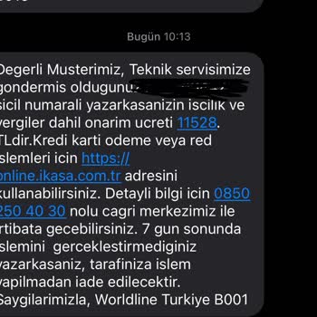 Worldline Tamir Bakımda Fahiş Fiyat