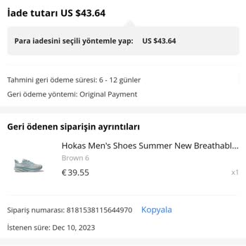 Aliexpress Ücret İadesini Hesabıma Yansımadı