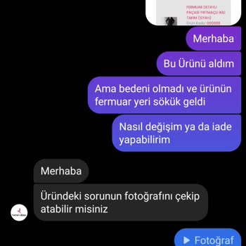HemenElbise İade Değişim Olayı Çok Kötü.