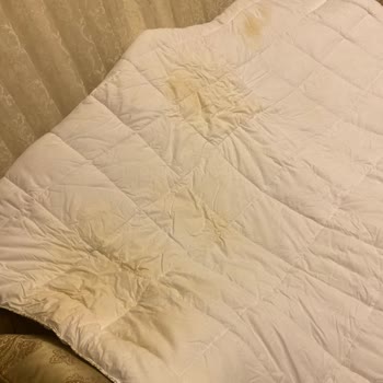 Lova Yatak Bambu Yorgan'da Yıkama Sonrası Oluşan Sarı Lekeler