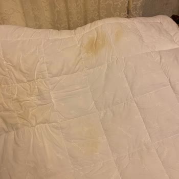 Lova Yatak Bambu Yorgan'da Yıkama Sonrası Oluşan Sarı Lekeler