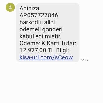 PTT Kargonun Asılsız Mesajı