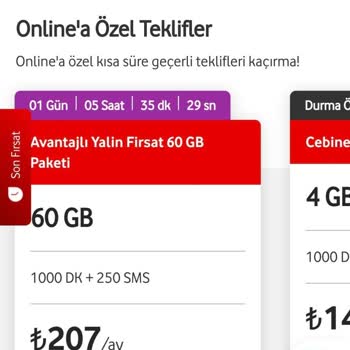 Vodafone 207 TL Olan Paketi 324 TL'ye Faturalandırma
