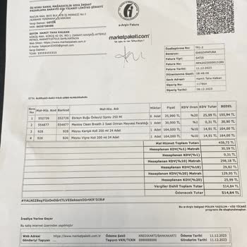 Marketpaketi.com Eksik Ürün Gönderdi
