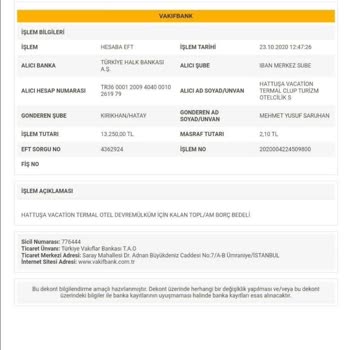 Erzin Hattuşa Termal Termal Thermal Otel Mağduriyeti