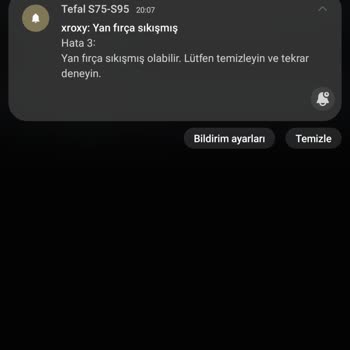 Vatan Bilgisayar Tefal 75s Robot Süpürge Yan Fırça Sıkışma Hatası