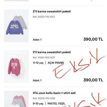 Lefties Eksik Ürün Sorunu