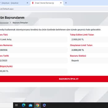 Ziraat Bankası KMH Limit Artırma