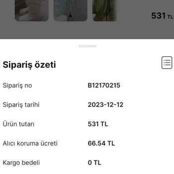 Gardrops Alıcı Hizmet Bedeli