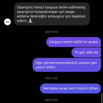 Charme Butik Sipariş Göndermiyor.