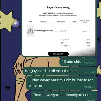 Charme Butik Sipariş Göndermiyor.