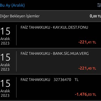 Yapı Kredi Bankası Yüksek Faiz Kesintisiyle Karşı Karşıya Kaldım