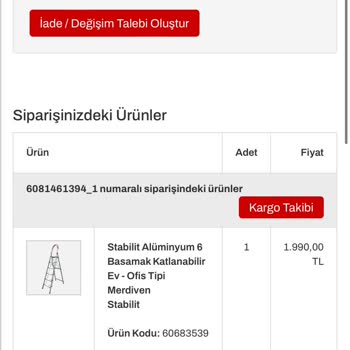 Bauhaus Hasarlı Ürün Teslimi