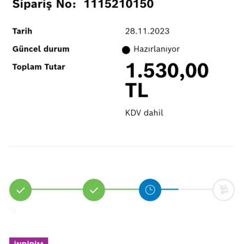 Bosch Sipariş Teslim Edilmemesi