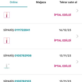 Watsons Sipariş İptal Edilmesi