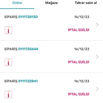 Watsons Sipariş İptal Edilmesi