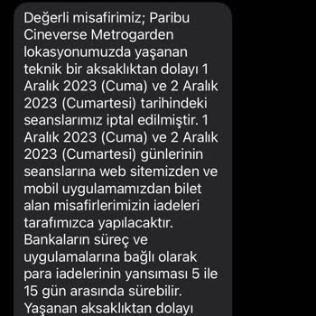 Paribu Cineverse Cineverse İade Sorunları