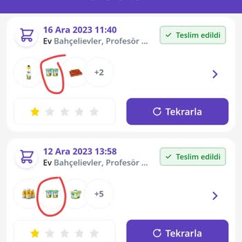 Getir Tarihi Geçmiş Aynı Ürünü 3 Gün Arayla Göndermesi