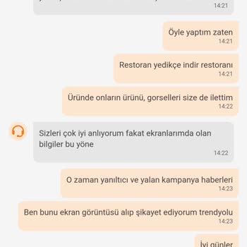 Trendyol Yemek Trendyol Yanıltıcı Ve Yalan Kampanya Haberi Yapıyor