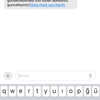 Kargodan Gelen Mesaj