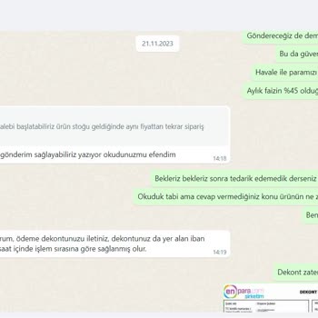 Aryagross.com Ücret İadesi Yapmadı