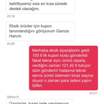 Yemek Sepeti'nde Ürün Eksikliği Ve İade Sorunu