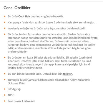 Trendyol'da Halı Vakası