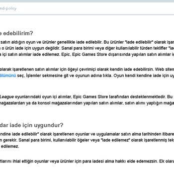 Epic Games Şikayetçilere Duyuru Hemen Şikayet Etmeyin