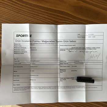 Sportive İade Talep Ettim Fakat Kutusu Yok İncelemeye Gönderebiliriz Dediler.