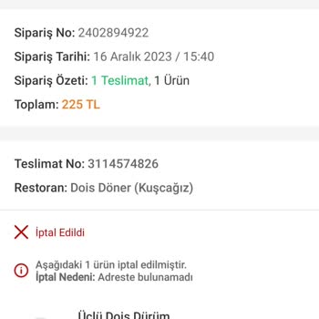 Trendyol Yemek Para İadesi Gerçekleştirmiyor