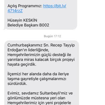 Sultanbeyli Belediyesi SMS İptali Yapmak İstiyorum