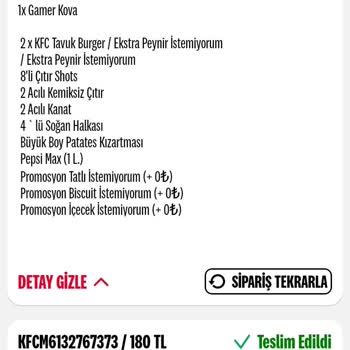 KFC Eksik Ürün Çıkması
