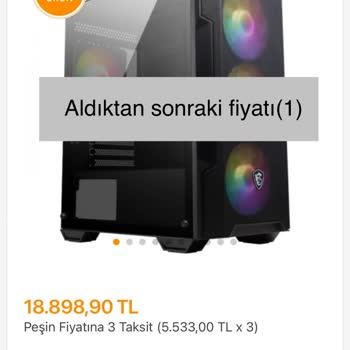 İncehesap Sipariş Tamamlandıktan Sonra Fiyatı Düşen Ürün