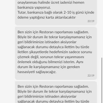 Trendyol GO Yemek Soğuk Pizza Para İadesi Yapmıyor