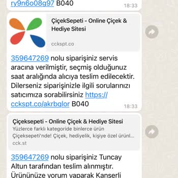 ÇiçekSepeti Çiçek Sepetinin Ürün Teslimatı Yapmaması