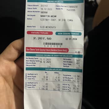 Konya Büyükşehir Belediyesi Gereğinden Fazla Gelen Fatura