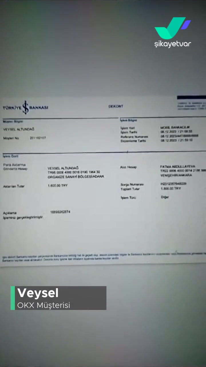Okx Parayı İade Etmedi Satıcı Günlerdir! videonun kapak resmi
