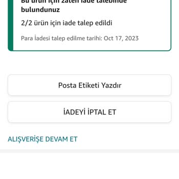 Amazon Para İadesi Yapmıyor