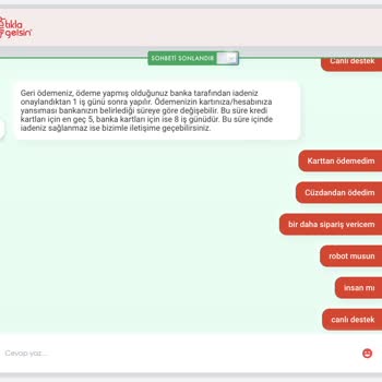 Tıkla Gelsin Müşteri Hizmeti Olmaması