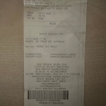 Karaca Züccaciye Karaca Değişim Talebi